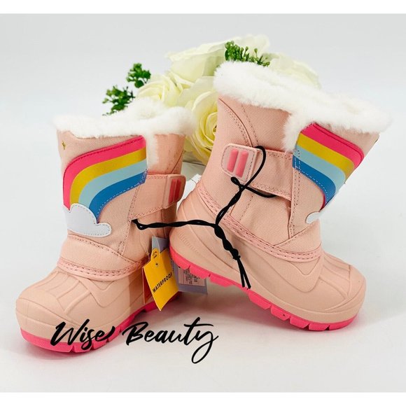 Cat & Jack Other - NEW Toddler Girl’s Frankie Winter Snow Boots Sz 6 Shoe Pink Waterproof Insulated